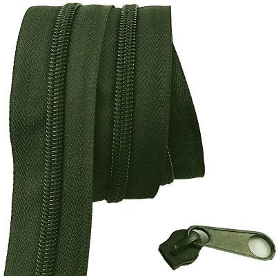Zip spirálový khaki 5 mm metráž – Hledejceny.cz