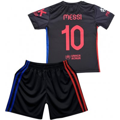 Numberoplus dětský fotbalový dres Komplet RJM Barcelona Black Leo Messi MJ10 – Zboží Mobilmania