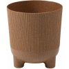 Miska pod květináč a truhlík Nohel Garden obal na květník ARIA JUMPER ECO WOOD plastový 16 x 18 cm