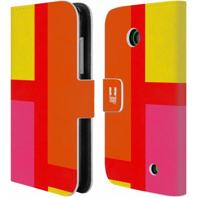 Pouzdro HEAD CASE Nokia LUMIA 630/630 DUAL barevné tvary oranžová ulice