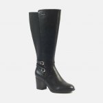 Kozačky na podpatku MARTINA 2XL Gabylou černá – Sleviste.cz