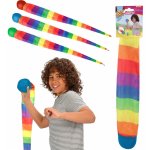Míček měkký s dlouhým ocáskem látka 100cm duhový na kartě – Zboží Mobilmania