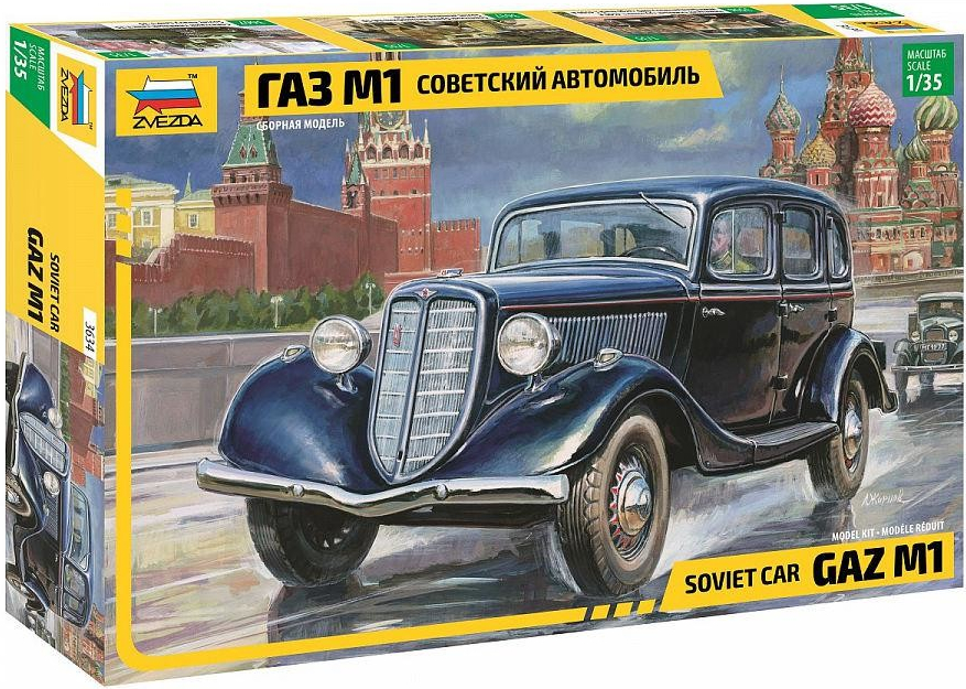 Zvezda sovětské auto GAZ M1 ZV 3634 Sense innovations 1:35