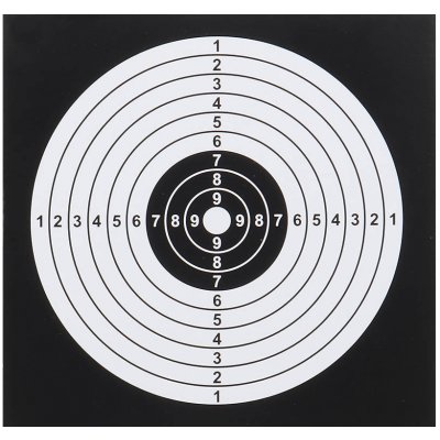 Imperator Tactical Vzduchovkový terč 14x14 cm černý podklad 100ks – Zboží Dáma