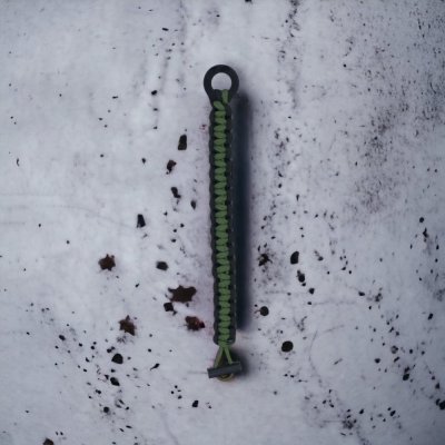 PKshop Paracord SURVIVAL náramek zeleno-černý, křesadlo, škrtadlo – Sleviste.cz