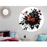 Nalepte.cz samolepka na zeď Oranžový rostlinný dekor arch, rozměry 20 x 20 cm – Zboží Dáma