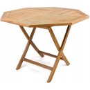 Garthen DIVERO skládací zahradní stolek z týkového dřeva, 100 cm D02148