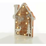 ACA Lighting dřevěná dekorace domek 9 LED WW na baterie 2AA IP20 19X4X29cm X0591106 – Hledejceny.cz