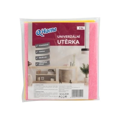 Q Clean Home univerzál utěrka 38 x 35 cm 3 ks – Zbozi.Blesk.cz