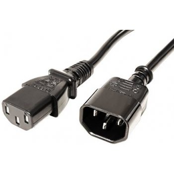 Value Kabel síťový prodlužovací, IEC320 C14 - C13, 3m, černý - 19.99.1530