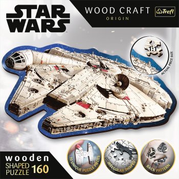 Falcon TREFL Wood Craft Origin Star Wars Millennium 160 dílků
