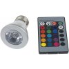 Žárovka T-LED LED žárovka RGB16-2 E27 60° RGB 02103 3W 230V