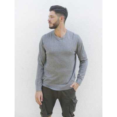 Tommy Hilfiger pánský svetr MW0MW10857 šedý – Zboží Dáma