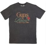 Guns N' Roses tričko California 1985 Stone Wash Charcoal Grey – Hledejceny.cz