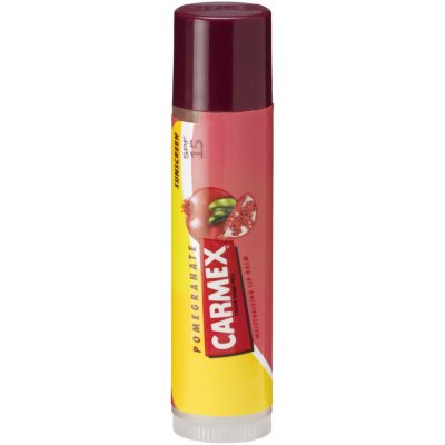 Carmex Stick Pomegranate ochranný a zklidňující balzám na rty s SPF15 4,25 g