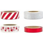 Dekorativní samolepící pásky "Vánoční mix" 4ks – Zboží Živě