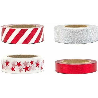 Dekorativní samolepící pásky "Vánoční mix" 4ks – Zboží Živě