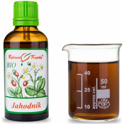 Bylinné kapky Jahodník list + květ BIO kapky tinktura 50 ml – Hledejceny.cz