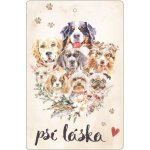 Bohemia Gifts Aromatická vonná karta Psí láska 10,5 x 16 cm – Hledejceny.cz