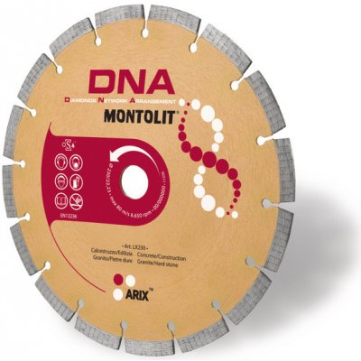 Segmentový diamantový kotouč 250mm, DNA, Montolit LX250 – Zboží Dáma