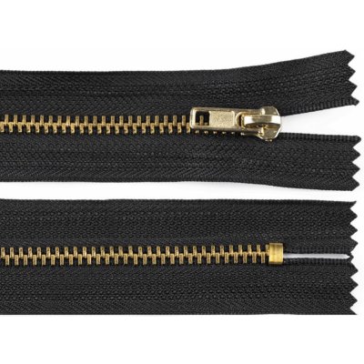 Kovový zip No 4 délka 20 cm kalhotový - černá – Zboží Mobilmania