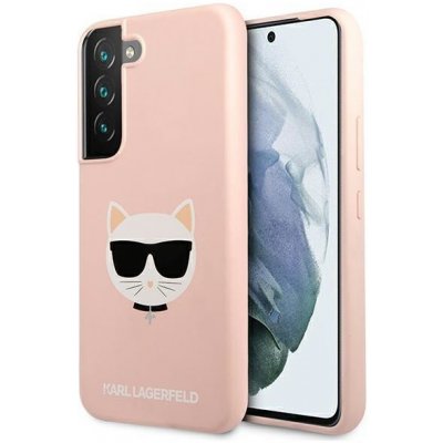 Pouzdro Karl Lagerfeld hard Samsung Galaxy S22 PLUS 5G Silicone Choupette Head růžové