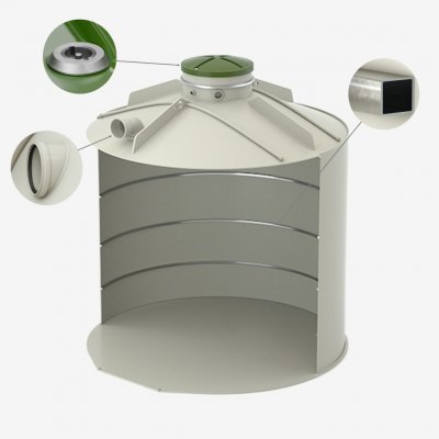 Sineko Nádrž na dešťovou vodu Barrel 9 m³ Hard line – Zbozi.Blesk.cz