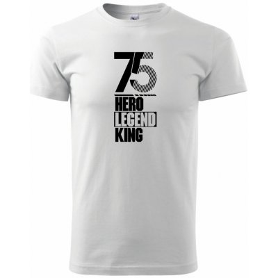 Hero Legend King x Queen 1975 klasické pánské triko bílá