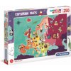 Puzzle Clementoni 29061 Exploring Maps Skvělí líde v Evropě 250 dílků