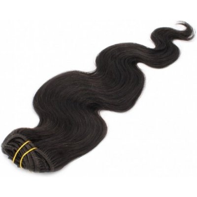 Clip in vlasy 51cm vlnité - přírodní černá – Zboží Mobilmania