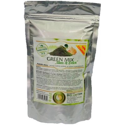 Bio Detox Green MIX prášek ze směsi Superpotravin VIP 220 g