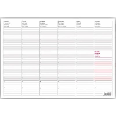 Helma 365 s.r.o. Stolní Týdenní plánovací mapa A3 S73-22 2022 – Zboží Mobilmania