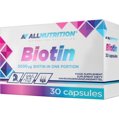 Allnutrition Biotin pro podporu kvality kůže a vlasů 30 ks – Hledejceny.cz