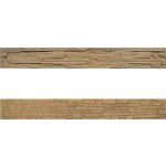 Betonová deska plotová sokl, oboustranná – 200 x 25 cm, štípaný a skládaný kámen - pískovec – Sleviste.cz