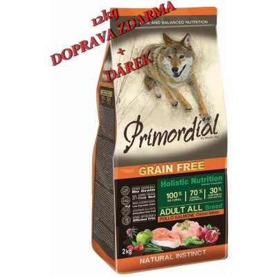 Primordial Grain Free Adult Chicken and Salmon 12 kg