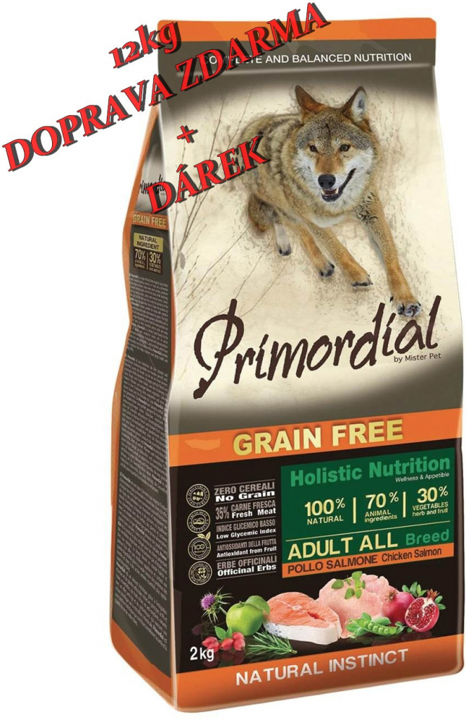 Primordial Adult Grain Free Chicken & Salmon 12 kg