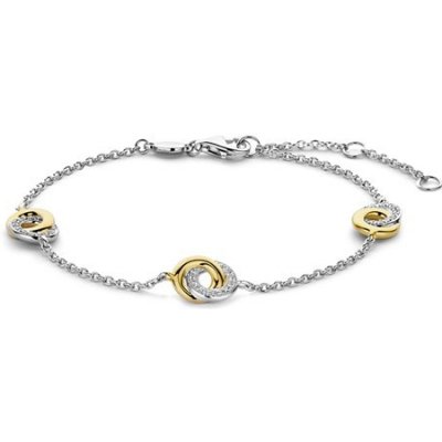 Ti Sento náramek Spojené kruhy se zlacením a zirkony 2925ZY – Hledejceny.cz