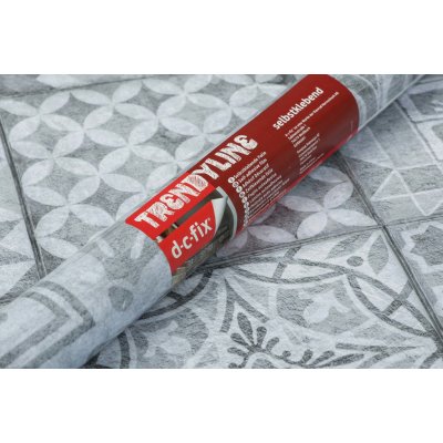 d-c-fix 3438017 Samolepicí fólie dlaždice šedobílé rozměr 45 cm x 1,5 m – Sleviste.cz