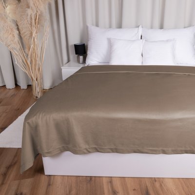 Biante Sametový přehoz na postel Velvet Premium SVP-005 Světle hnědý 140x220 cm – Hledejceny.cz