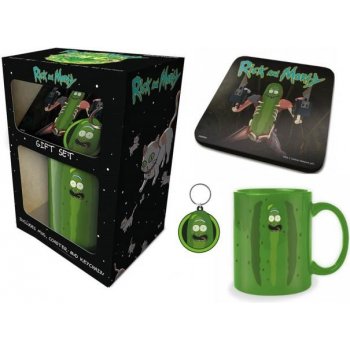 CurePink Dárkový set Rick And Morty: Pickle Rick hrnek přívěsek tácek hrnku  GP85196 315 ml od 259 Kč - Heureka.cz