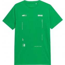 4F pánské bavlněné tričko zelená