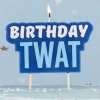 Dortová svíčka a fontána Ginger Ray Svíčka na dort Birthday TWAT modrá