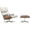 Křeslo Vitra Eames Lounge Chair & Ottoman white pigmented walnut