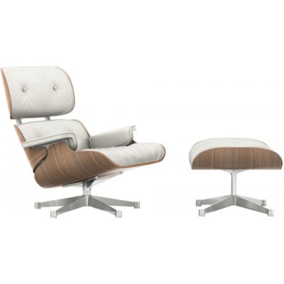 Vitra Eames Lounge Chair & Ottoman white pigmented walnut – Zboží Mobilmania