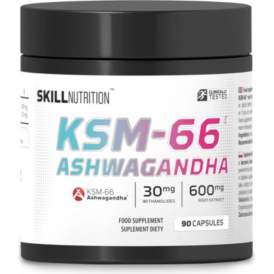 Skill Nutrition Ashwagandha KSM-66 Extract 200 mg 90 rostlinných kapslí – Hledejceny.cz