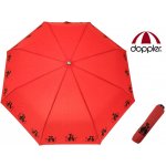 Doppler Fiberglas Kočky deštník dámský skládací manuální červený – Zboží Dáma