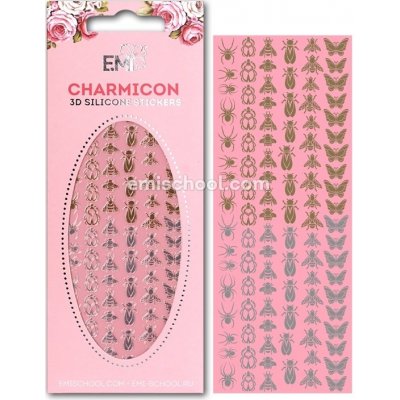 E.Mi Charmicon 3D Silicone Stickers Insects 2 Gold/Silver samolepka – Zboží Dáma E.Mi Charmicon 3D Silicone Stickers Insects 2 Gold/Silver samolepka – Zboží Dáma