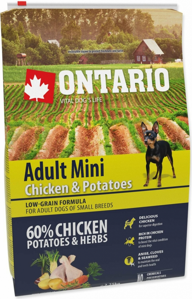 Ontario Adult Mini chicken and potatoes 2,25 kg