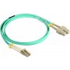 síťový kabel CTnet Optický patch, SC-LC 50/125 OM3, CTNET-SC-LC-50/125-OM3, 1m, tyrkysová