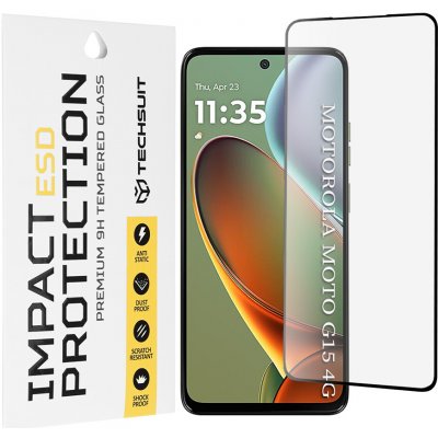 Techsuit ESD sklo Motorola Moto G15 G15 Power černé 162219 – Zboží Živě